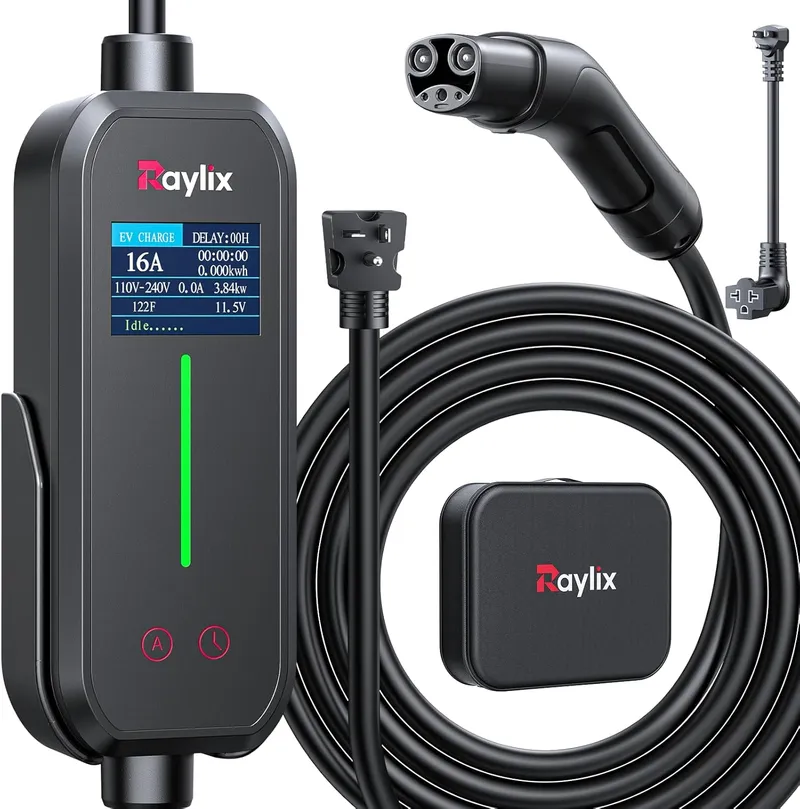 Raylix 2025 Upgraded Level 1&2 Tesla Mobile Charger, 8-16Amp